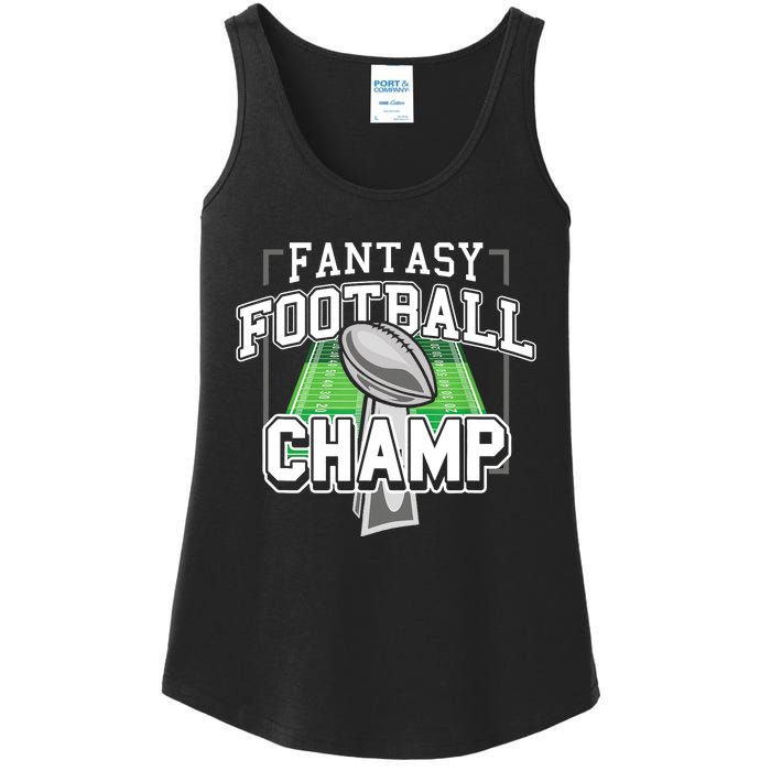 Funny Fantasy Football Champ Tee Fantasy Football Winner Ladies Essential Tank