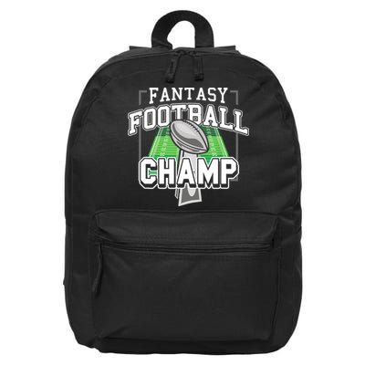 Funny Fantasy Football Champ Tee Fantasy Football Winner 16 in Basic Backpack