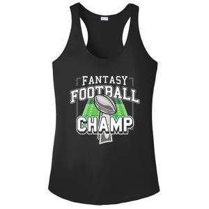 Funny Fantasy Football Champ Tee Fantasy Football Winner Ladies PosiCharge Competitor Racerback Tank