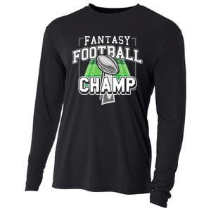 Funny Fantasy Football Champ Tee Fantasy Football Winner Cooling Performance Long Sleeve Crew