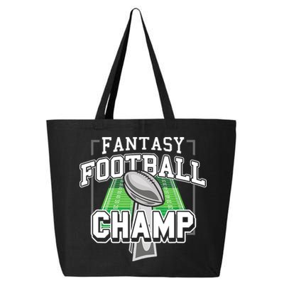 Funny Fantasy Football Champ Tee Fantasy Football Winner 25L Jumbo Tote