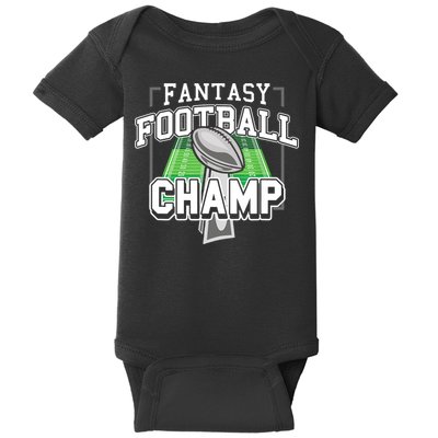 Funny Fantasy Football Champ Tee Fantasy Football Winner Baby Bodysuit