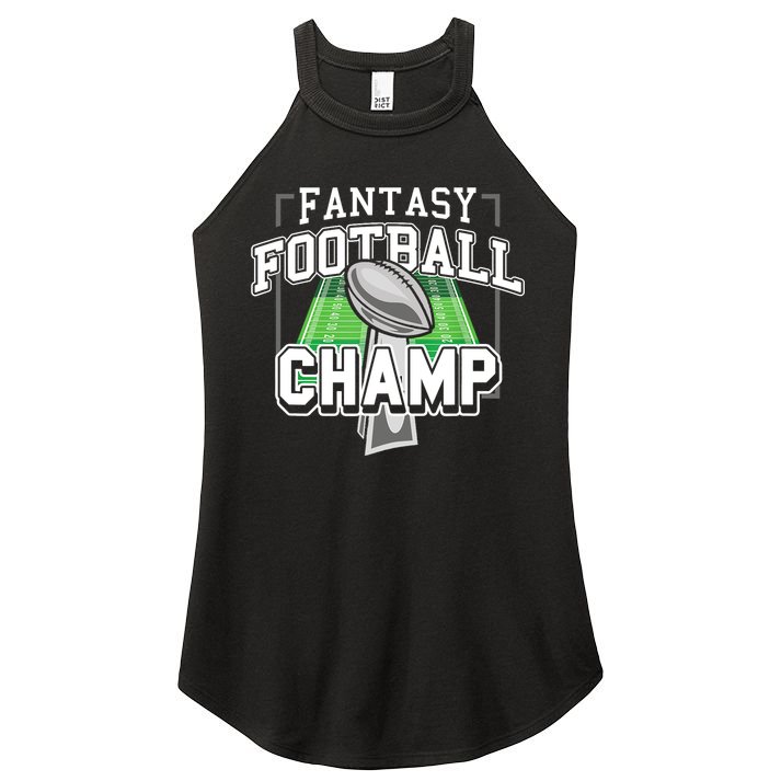 Funny Fantasy Football Champ Tee Fantasy Football Winner Women's Perfect Tri Rocker Tank