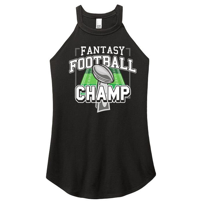 Funny Fantasy Football Champ Tee Fantasy Football Winner Women's Perfect Tri Rocker Tank