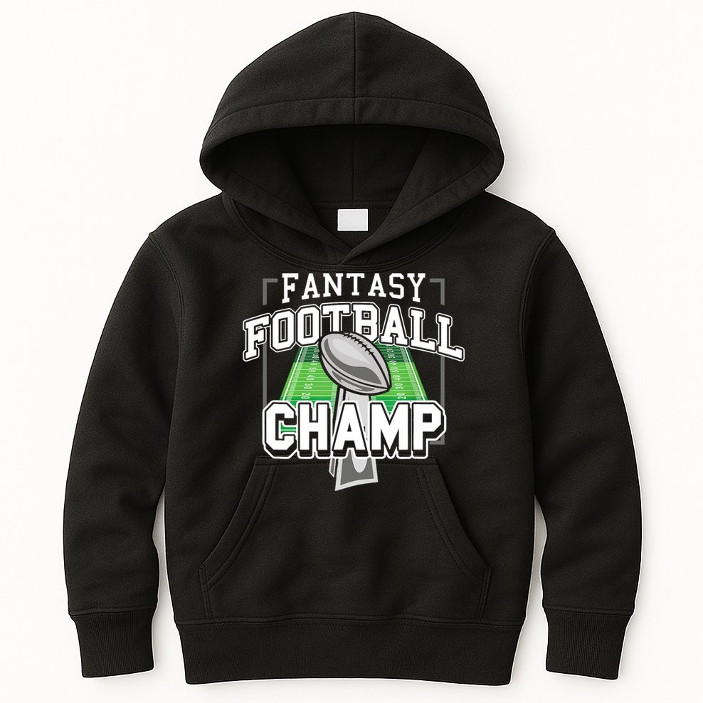 Funny Fantasy Football Champ Tee Fantasy Football Winner Kids Hoodie