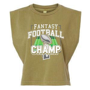 Funny Fantasy Football Champ Tee Fantasy Football Winner Garment-Dyed Women's Muscle Tee