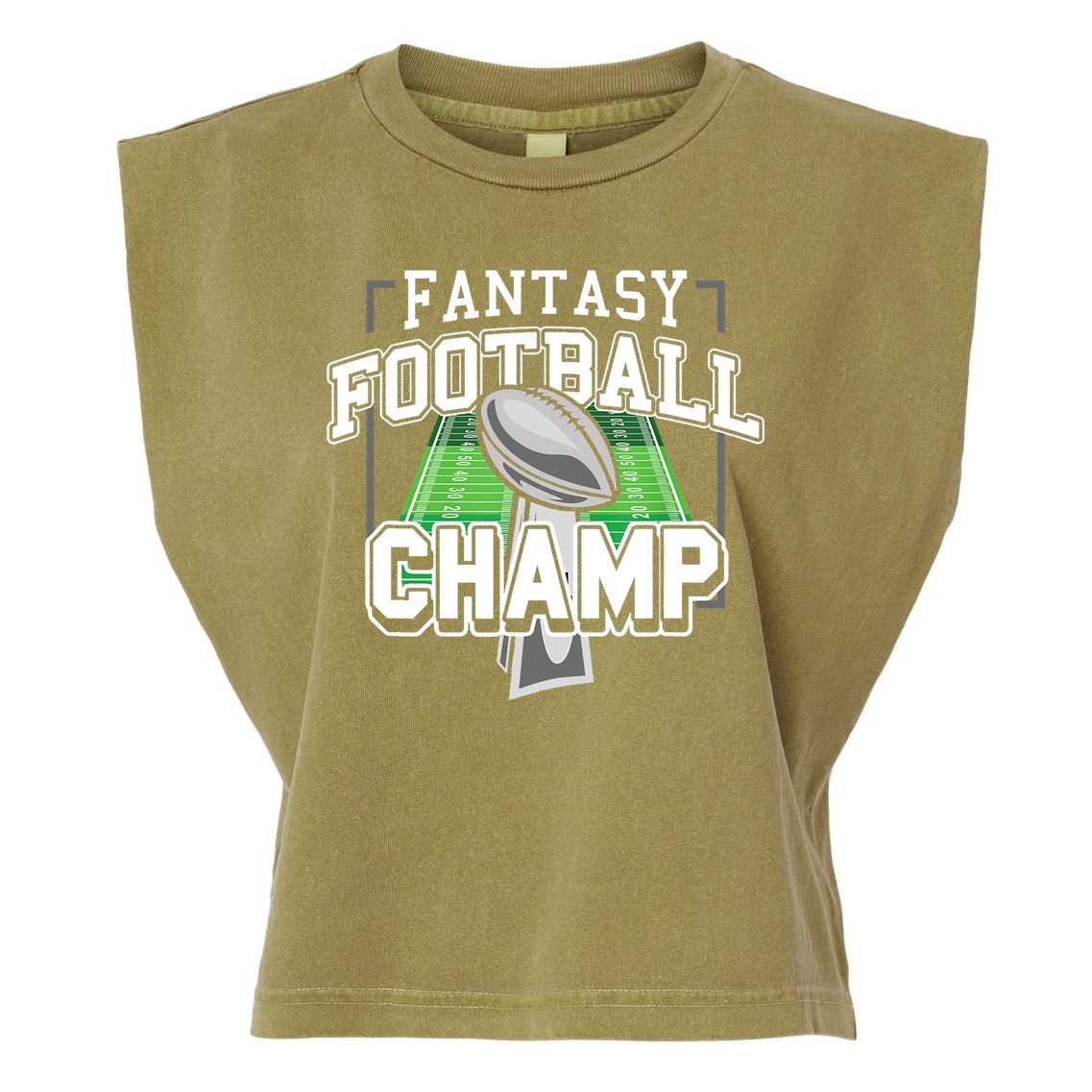 Funny Fantasy Football Champ Tee Fantasy Football Winner Garment-Dyed Women's Muscle Tee