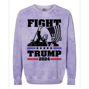 Fight Fight Fight Trump 2024 Colorblast Crewneck Sweatshirt