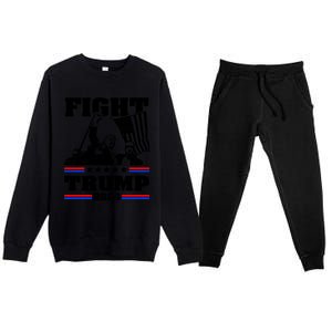 Fight Fight Fight Trump 2024 Premium Crewneck Sweatsuit Set