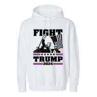 Fight Fight Fight Trump 2024 Garment-Dyed Fleece Hoodie