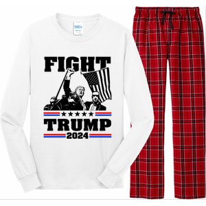 Fight Fight Fight Trump 2024 Long Sleeve Pajama Set