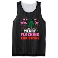 Festive Flamingo Flock Hilarious Christmas Celebration Mesh Reversible Basketball Jersey Tank