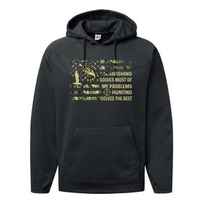 Funny Fisherman Performance Fleece Hoodie