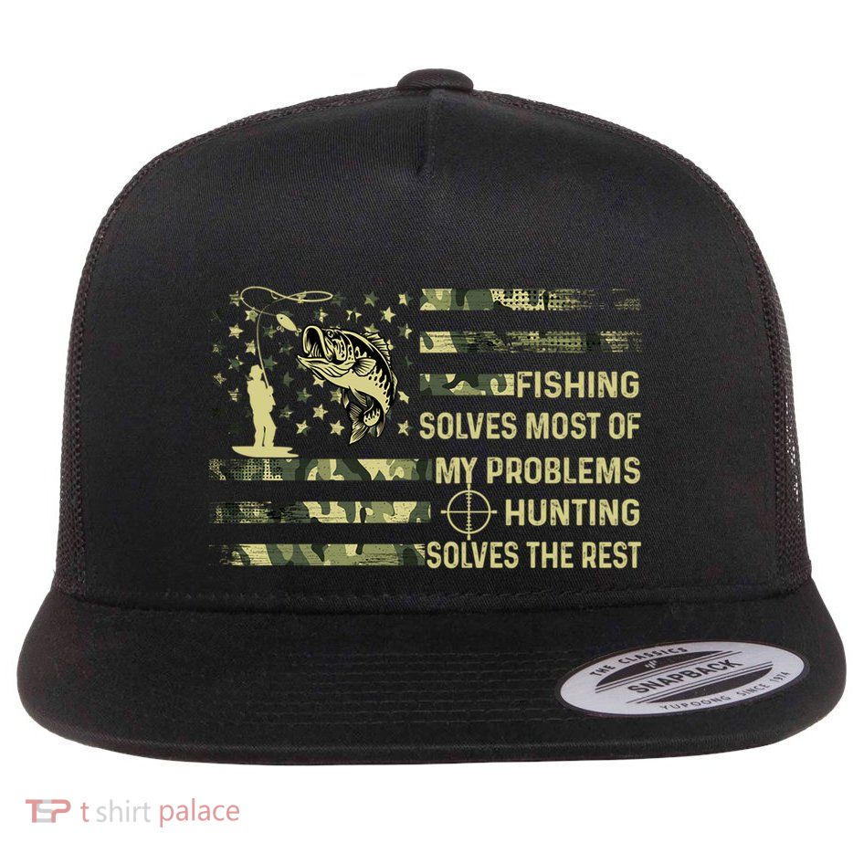 Funny Fisherman Flat Bill Trucker Hat
