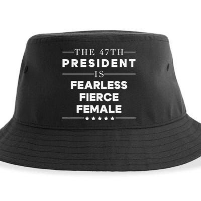 Fearless Fierce Female 47th Usa President Vote Kamala Sustainable Bucket Hat