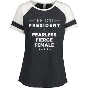 Fearless Fierce Female 47th Usa President Vote Kamala Enza Ladies Jersey Colorblock Tee