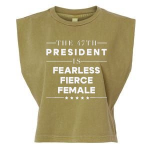 Fearless Fierce Female 47th Usa President Vote Kamala Garment-Dyed Women's Muscle Tee