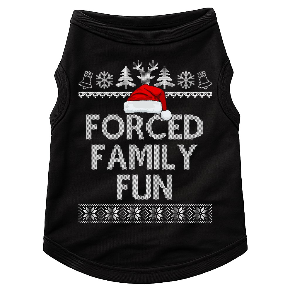 Forced Family Fun Christmas Holiday Doggie Tank