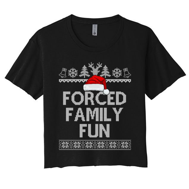 Forced Family Fun Christmas Holiday Crop Top