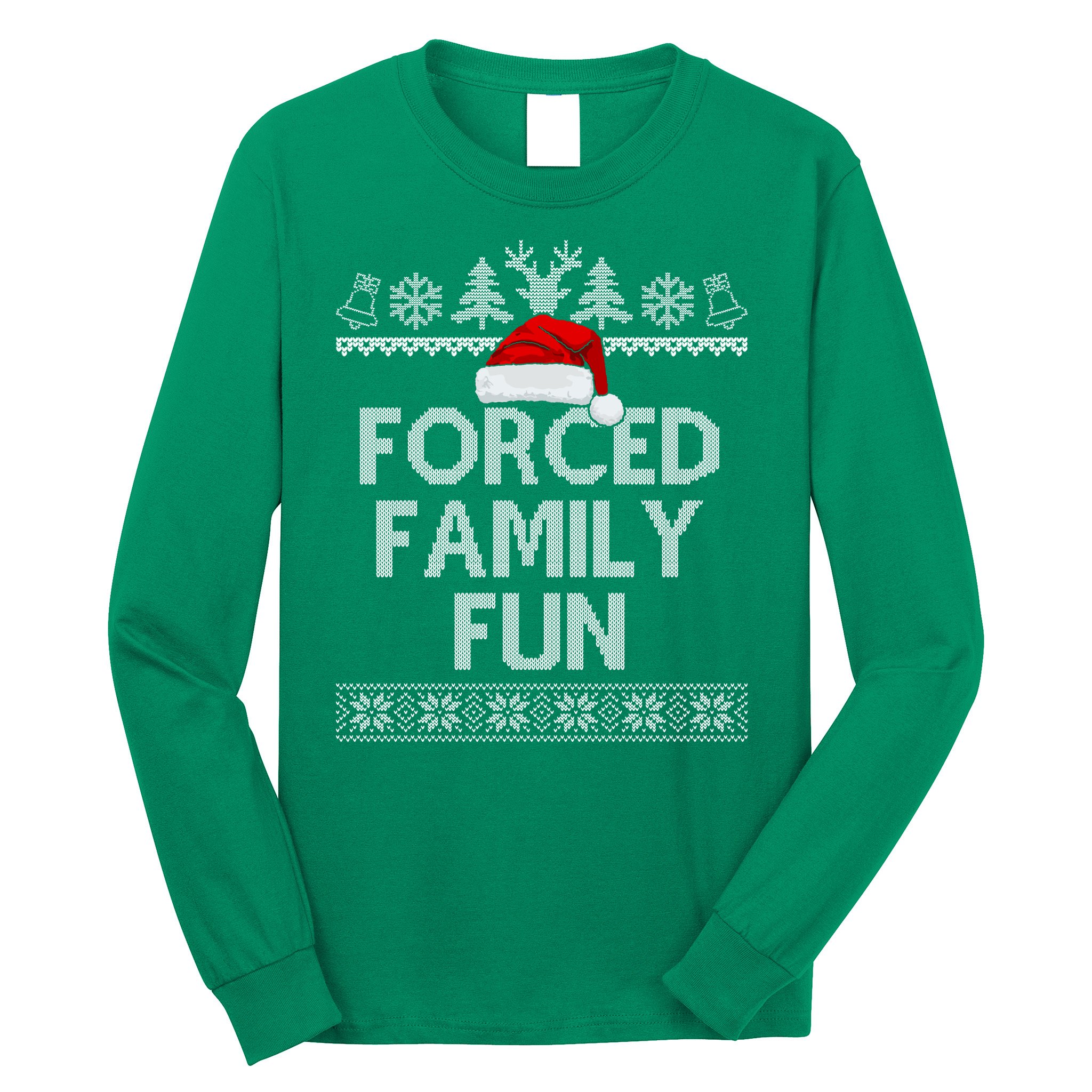 Forced Family Fun Christmas Holiday Long Sleeve Shirt