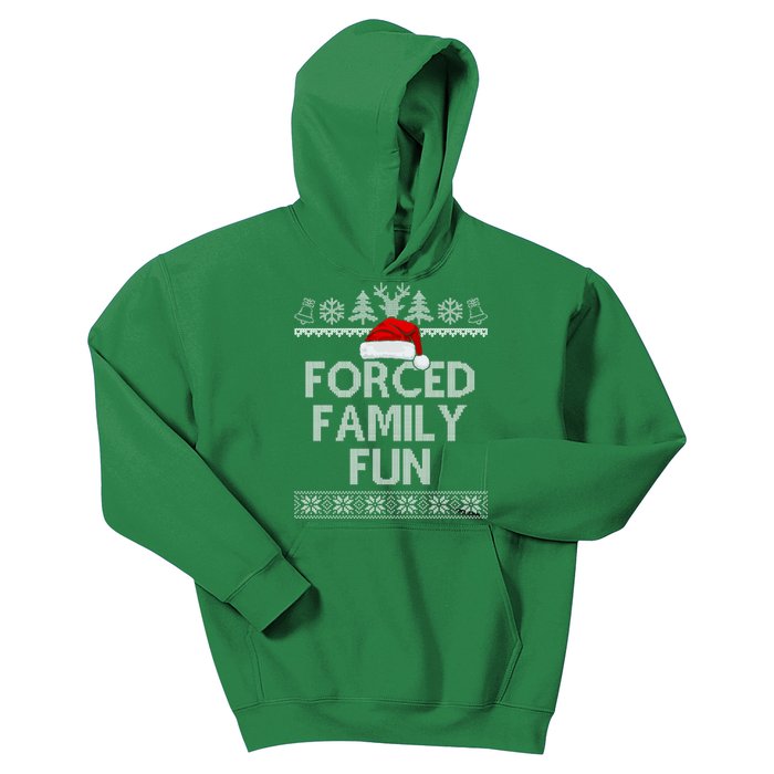 Forced Family Fun Christmas Holiday Kids Hoodie