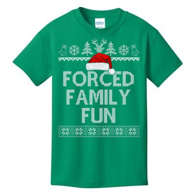 Forced Family Fun Christmas Holiday Kids T-Shirt