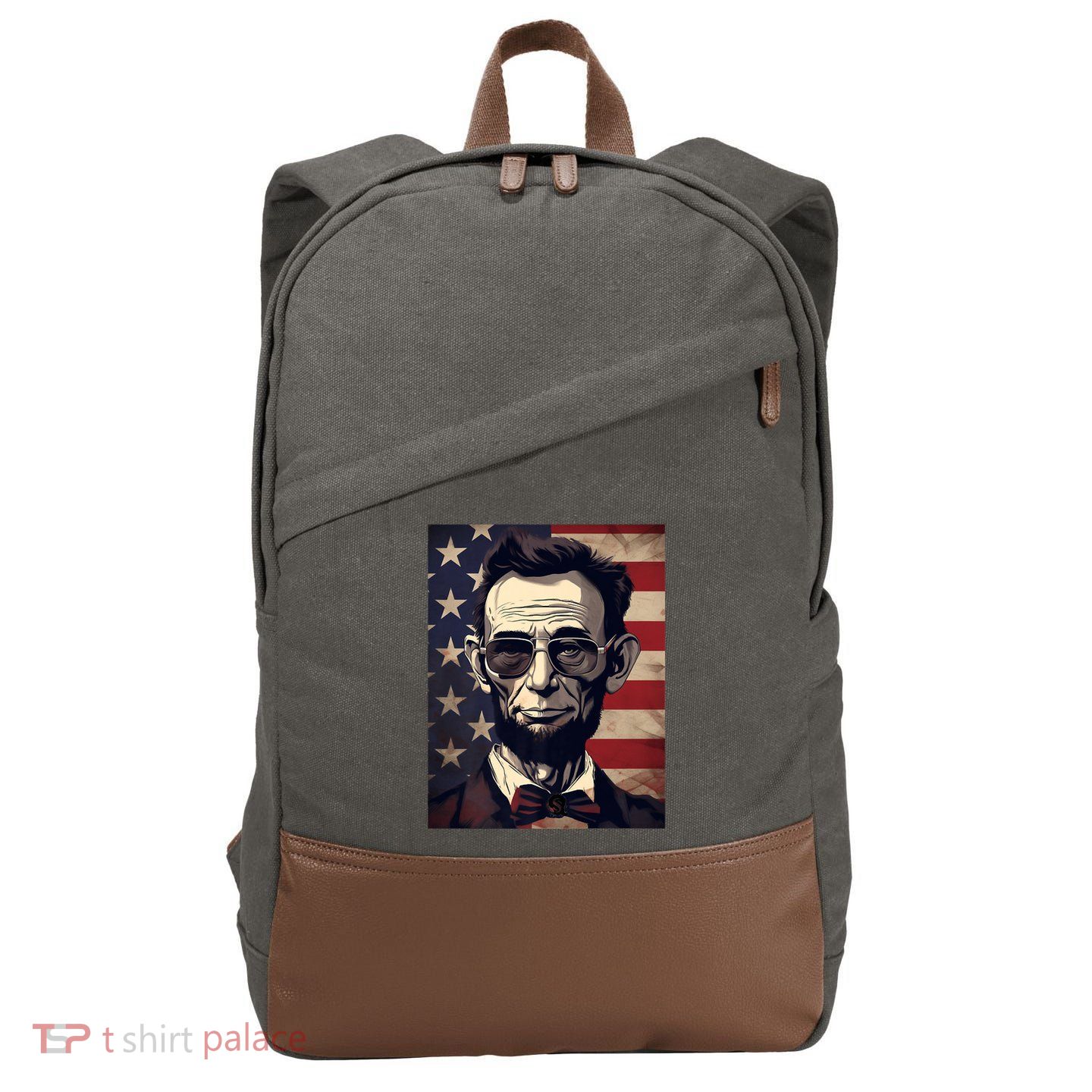 Freedom Flag Cotton Canvas Backpack