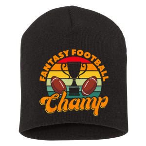 Football Fantasy Football Champ Fantasy Football Player Short Acrylic Beanie