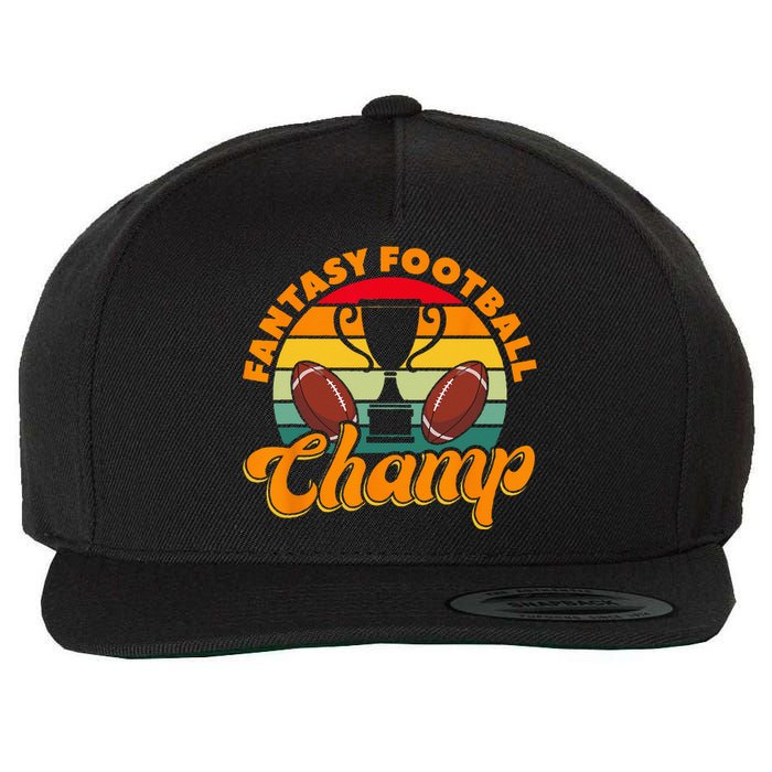 Football Fantasy Football Champ Fantasy Football Player Wool Snapback Cap