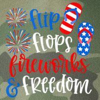 Flip Flops Fireworks And Freedom 4th Of July Us Flag Legacy Tie Dye Trucker Hat