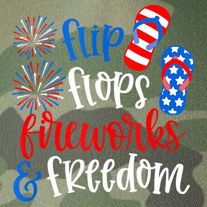 Flip Flops Fireworks And Freedom 4th Of July Us Flag Legacy Tie Dye Trucker Hat