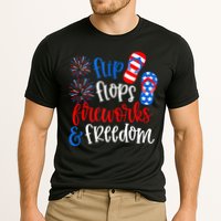 Flip Flops Fireworks And Freedom 4th Of July Us Flag Performance Shirt