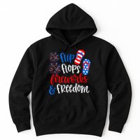 Flip Flops Fireworks And Freedom 4th Of July Us Flag Hoodie