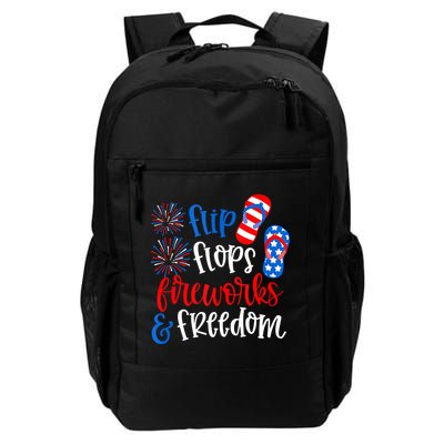 Flip Flops Fireworks And Freedom 4th Of July Us Flag Backpack