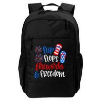 Flip Flops Fireworks And Freedom 4th Of July Us Flag Backpack