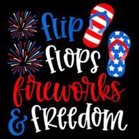 Flip Flops Fireworks And Freedom 4th Of July Us Flag 16 in Basic Backpack