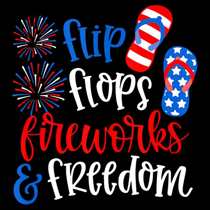 Flip Flops Fireworks And Freedom 4th Of July Us Flag 16 in Basic Backpack