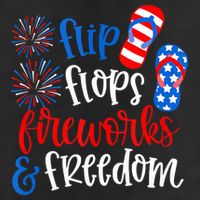Flip Flops Fireworks And Freedom 4th Of July Us Flag Microfiber Hand Towel