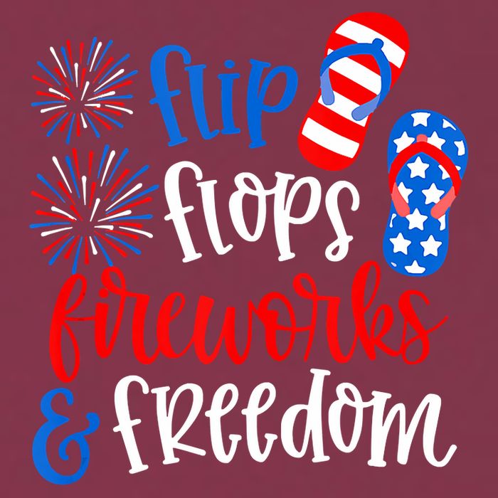 Flip Flops Fireworks And Freedom 4th Of July Us Flag 16oz Travel Tumbler