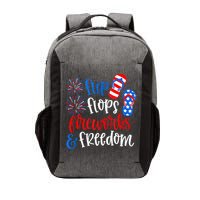 Flip Flops Fireworks And Freedom 4th Of July Us Flag Vector Backpack