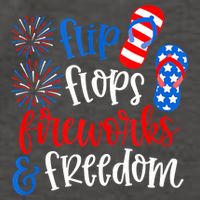 Flip Flops Fireworks And Freedom 4th Of July Us Flag Vector Backpack