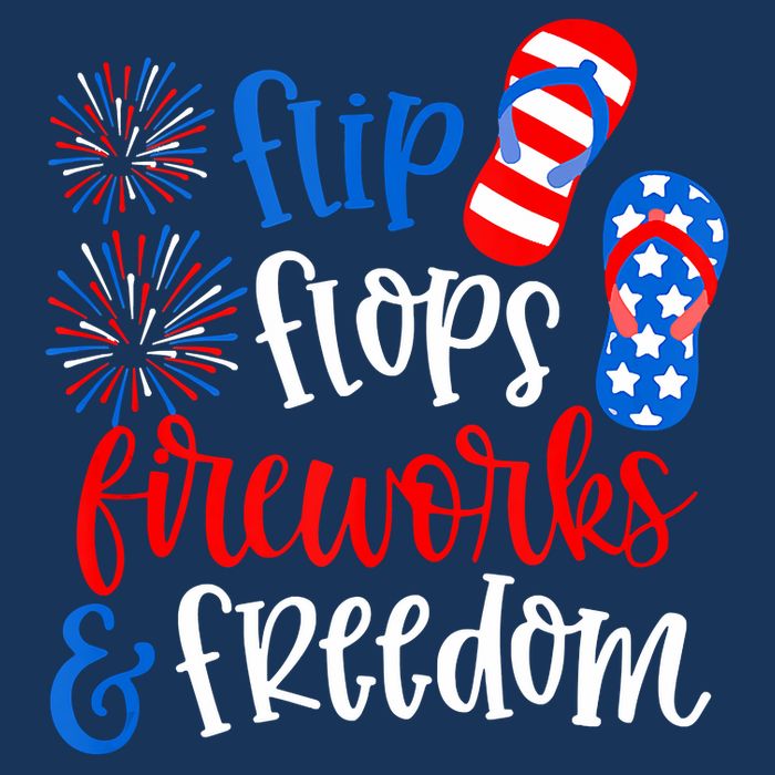 Flip Flops Fireworks And Freedom 4th Of July Us Flag Infant Baby Jersey Bodysuit