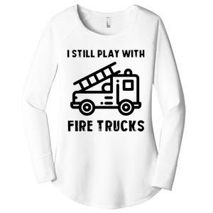 Funny Firefighters Firefighter Gift For Firemen Women's Perfect Tri Tunic Long Sleeve Shirt