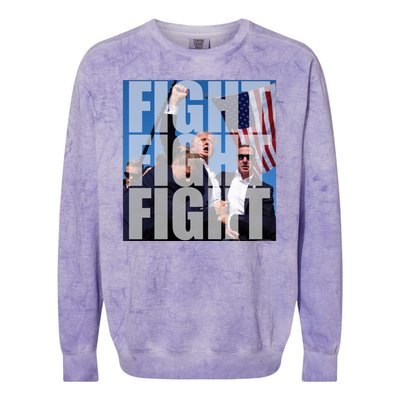 Fight Fight Fight Donald Trump 2024 Usa Election Colorblast Crewneck Sweatshirt