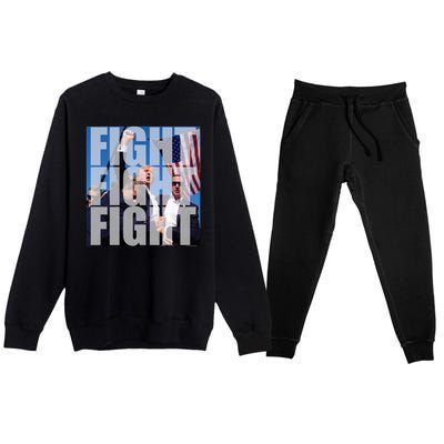 Fight Fight Fight Donald Trump 2024 Usa Election Premium Crewneck Sweatsuit Set