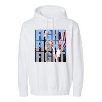 Fight Fight Fight Donald Trump 2024 Usa Election Garment-Dyed Fleece Hoodie