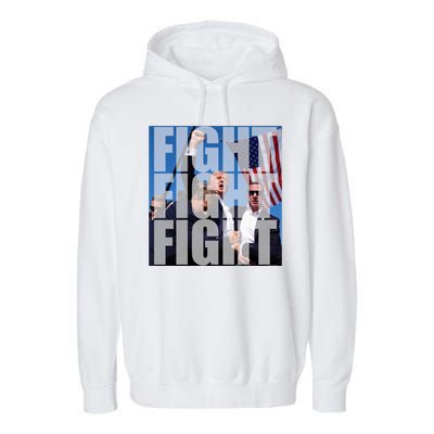 Fight Fight Fight Donald Trump 2024 Usa Election Garment-Dyed Fleece Hoodie