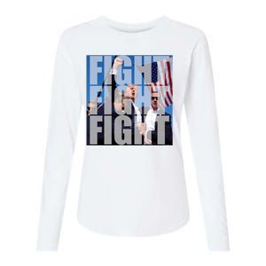 Fight Fight Fight Donald Trump 2024 Usa Election Womens Cotton Relaxed Long Sleeve T-Shirt