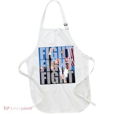 Fight Fight Fight Donald Trump 2024 Usa Election Full-Length Apron With Pockets