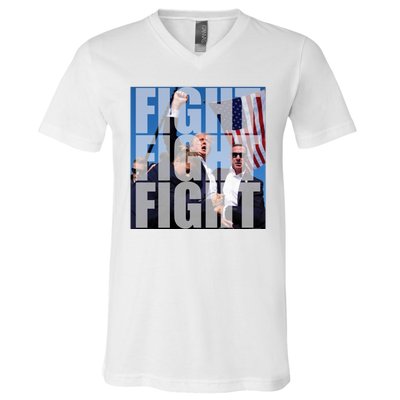 Fight Fight Fight Donald Trump 2024 Usa Election V-Neck T-Shirt